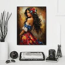 JOZYSH 1 conjunto de 30x40 cm/11,8x15,7 polegadas Kit de pintura diamante faça você mesmo, Kit de arte diamante princesa vintage, Decoração de sala de estar, Entrada de quarto, Decoração de casa, Artesanato, Presente