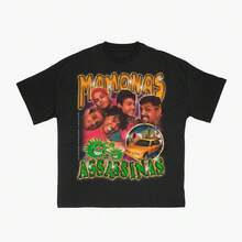 Basic T-Shirt Mamonas Assassinas Casual Shirt Blouse Unisex Male Female 100% Cotton Top Premium Streetwear New Release Immediate Shipping Various Colors!! Plus Size - 黑色 - 查看 1