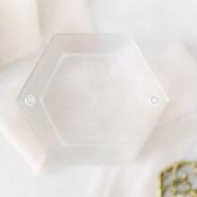 Personalisierte eingravierte Acrylring-Box, kundenspezifische hexagonale Ringbox, Verlobungsschmuckringbox, Hochzeitszeremonie Geschenk