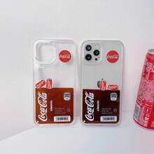 Funda de lujo para iPhone carcasa rígida CocaCola edición limitada diseño exclusivo protección total teléfonos Apple modelos compatibles case premium - transparente - Ver 4