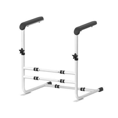 FXLTSBL Pomoc w staniu na toalecie, poręcz ramy podtrzymującej toaletę, rama WC, regulowana wysokość i szerokość, uchwyty pomocnicze dla seniorów, nośność deski sedesowej do 200 kg