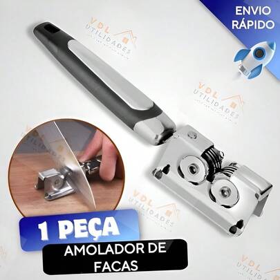 Kit Afiador Amolador de Facas Canivete Aço Inox Tesoura Profissional
