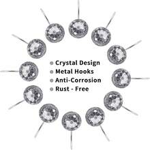 MitoVilla Purple Shower Curtain Hooks Rings, Metal Shower Hooks Shower Curtain Liner, Purple Rust Proof Shower Rings Curtain Accessories And Bathroom Shower Rod, 12 Pack Bathroom Set - Grey - View 5