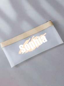 1pc Custom Frosted PVC Pencil Case Graffiti Stationery Storage Bag Student Opening Gift Pencil Case Custom Simple And Creative Large Capacity Transparent Zipper Pencil Case Suitable For Holiday Gifts, School Gifts, Graduation Gifts, Party Gifts, Giving To Sons, Daughters, Fathers, Mothers, Good Friends, Boyfriends, Girlfriends, Classmates, And Family. Suitable For Schools, Indoor, Outdoor, And Offices,For School Supplies,Back To School,Office & School Supplies,Xmas Decoration,Pencil & Marker Cases - Multicolor - View 11