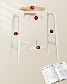 Kitchen Chairs - Beige - View 4