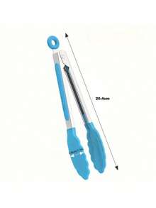1 pièce Pinces à aliments en acier inoxydable résistantes à la chaleur de 7 pouces/20,4 cm, pinces à pain, pinces à barbecue, pinces de cuisine antidérapantes, ustensiles de cuisine, couleur aléatoire, Noël - Multicolore - Voir 8