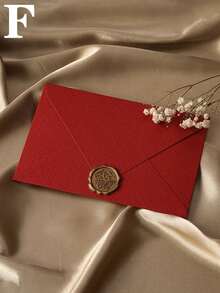 纯色纸质信封，带蜡封贴纸，复古多用途办公信封，婚礼请柬，情书，贺卡，新年朋友礼物，带蜡封的信纸