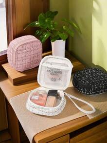 1pc Travel Sanitary Pad Storage Bag, Household Sanitary Pad Storage Bag, Back To School Student Sanitary Pad Storage Bag, Large Capacity Sanitary Pad Student Storage Pouch, Mini Sanitary Pad Storage Bag, Sanitary Pad Storage Box Organizer, Women's Menstrual Products, Sanitary Pad Storage Bag, Portable Sanitary Napkins And Cosmetics Lipstick Bag, School Supplies, Student Supplies, Office Supplies, Home Supplies, Travel Supplies, Travel Camping Outdoor Hiking Menstrual Products - Multicolor - View 4