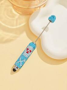 1/3/5/10pcs Multi-Color Luxury Fruit Crystal Beads Pen Refill, Black Ink, Smooth Writing, Full Covered Rhinestone Ballpoint Pen, Creative DIY Jewelry Pen, School/Office/Study Supplies, Gift