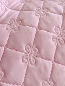 A Solid Color Flower Baby Quilted Quilt, Baby Blanket Baby Quilt Cover Blanket, Baby Portable Blanket When Going Out, Kindergarten Baby Quilt Cover, Available In All Seasons, Machine Washable - Multicolor - View 8