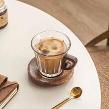 Juego de tazas de café de vidrio creativas, tazas de extracción de café americana de alta gama y exquisitas para uso doméstico