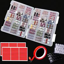 Press On Nail Organizer 10 PCS Empty Press On Nail Storage Press On Nail Packaging Nail Storage Nail Display Book Nail Salon Press On Nail Supplies Organizer With Nail Tape - 盒子(12*9*0.8 英吋) - 查看 13