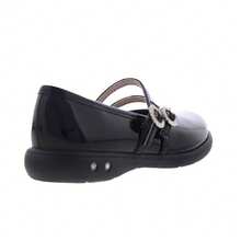 Chabelo Valerina de recubierto negro con doble tira y hebilla para niña - Negro - Ver 3