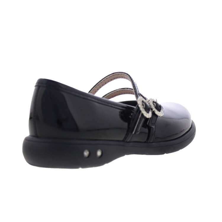 Chabelo Valerina de recubierto negro con doble tira y hebilla para niña - Negro - Añade 3