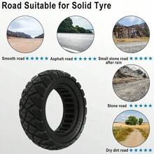 9*3.0-5.5耐磨实心轮胎适用于KUGOO新款Ku G2 Pro电动滑板车防刺穿替换轮 - 黑色 - 查看 4