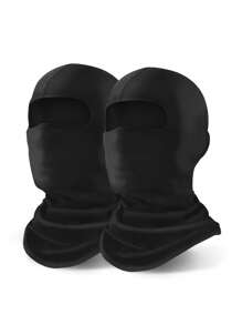 1pc/2pcs Unisex Solid Color Balaclava Face Mask, Suitable For Daily Use, Outdoor Travel, Hiking, Skiing, Cycling