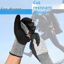 1 Pair - Specialized Anti-Slip And Warm Five-Finger Design Nylon Rubber Water Sports Gloves For Sea-Watching, Diving, Snorkeling, And Surfing - Suitable For Both Men And Women, Warm, Anti-Slip, Flexible Gloves, Suitable For Spearfishing, Swimming, Rafting, Kayaking, Paddling, Water Skiing, And Diving. - L - View 3