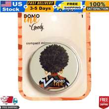 Tru X Domo Ink Collab Compact Mirror 1 Count Ouchless Elastics Secure Hold Unique Slide Design Bright Prints Fashion Accessories Selfie Function Playful Nature Bold Style - 彩色 - 查看 1