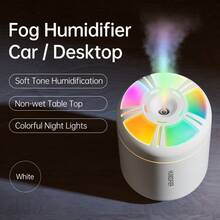 1pc USB Portable 180ML Humidifier With 7-Color Light, Suitable For Car & Home Use