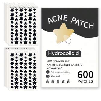 600pcs High Capacity Patches - High Quality, Non-Irritating, Fast Absorbing, Suitable For All Skin Tone Acne (Pimples, Blemishes) - For Daily And Special Occasions - Adult And Teenager Preferred Set, Lightweight Skin Tone Facial Cleansing Stickers, Invisible Cover For Flawless Skincare