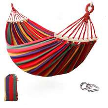 1PC Red Stripe (With Duck Billed Buckle Included) Heavy-Duty Wing Back Hammock With Ergonomic Design - Portable, And Comfortable For Backyard, Lawn, Camping, And Travel - Includes Travel Bag And Manual Handle Adjustment,Fabric Hammock With Anti-Roll , Portable Carrying Bag - Perfect For Outdoor, Indoor ﻿ - Multicolor - View 13