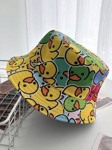 1 件装小黄鸭渔夫帽时尚太阳帽户外渔夫帽男女款