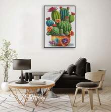 EstiloKit De Punto De Cruz Estampado Para Adultos Principiantes, Kit De Punto De Cruz, FáCil De Hacer Contado, Dimensiones Impresas, Manualidades, Kits De Bordado Para DecoracióN De Pared Del Hogar (11VersióN Mejorada - suculento punto de cruz - Ver 4