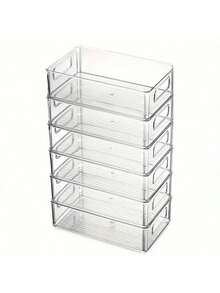 2pcs/1pc Fruit & Food Storage Containers, Refrigerator Organizer Boxes, Food Preservation Boxes, Fridge, Cabinet, Utility Room File Storage Boxes, Airtight Seal Transparent Carry Boxes For Eggs, Fruits, Vegetables, Frozen Items