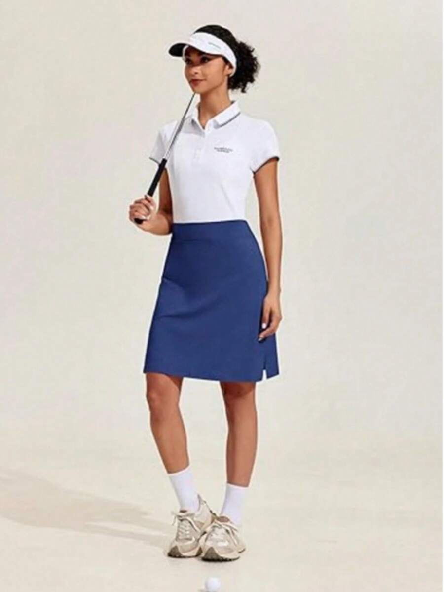 Women's 20" Knee Length Skorts Skirts Athletic Tennis Golf Running Skirts For Women Long Skorts Skirts For Women With Pockets Tennis Skirt Skort - 藍色 - 查看 1