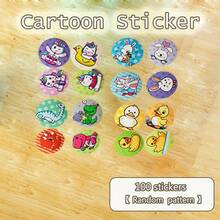 1 Set de Juguetes de Pegatinas de Recompensa DIY para Niños, Sellos de Recompensa para Niños, Pato/Conejo/Dinosaurio/Unicornio (Incluye 100 Pegatinas Aleatorias + Libro de Cuentos), Formas de Pegatinas de Animales de Dibujos Animados, Puede Mejorar el Conocimiento Matemático de los Niños, Alentar y Recompensar a los Niños, Juguetes de Sellos Mágicos de Alivio de Estrés Creativo para Jardín de Infantes, Regalo de Cumpleaños/Navidad/Acción de Gracias (Algunos Accesorios en Colores Aleatorios)