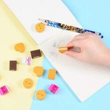 DOMG 16 Pcs Cute Fruit Shaped Erasers Kids - Fun Food Erasers Classroom Rewards & Party Favors