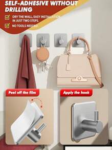 1/2 piezas Ganchos de techo de uso pesado para interiores y exteriores - Soportes de peso para colgar plantas/luces de fiesta LED/campanas de viento de garaje/decoración de baño, imprescindible para el almacenamiento del hogar