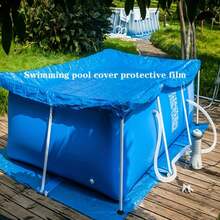 [Pool] Blue Rectangular Waterproof PE Swimming Pool Liner Pad - Heavy-Duty Protection For Above Ground Pools, Prevents Punctures, Easy To Clean & Store, Waterproof Sheet Heavy-Duty Blue Rectangular Waterproof PE Swimming Pool Liner Pad - Above Ground Pool Protection, Prevents Punctures, Barrier, Easy To Clean & Store, - Multicolor - View 7