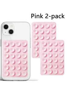 6pcs/Set 24pcs Silicone Suction Cup Phone Stand Pad, Multi-Function Suction Cup Wall Mount Bracket Square Non-Slip Phone Case Holder Suitable For Most Phones, Great For Home, Outdoor Shooting (1/2/3/6pcs Available)