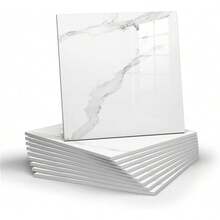 30pcs Gorgeous Marble Gilt Sticky Wallpaper, Glossy Imitation Ceramic Tile Wall Stickers, Self-Adhesive Wall Paper, Wall Decoration Wall Paper, 3d Texture, Bathroom Bathroom Kitchen Wall Background Wall, Home Decor, Room Decor - Multicolor - View 16