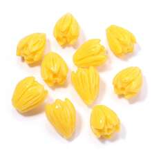 10颗/包贝壳粉仿珊瑚茉莉花蕾散珠7X9mm粉玉兰花手工手链耳环念珠DIY珠宝用品 - 花苞散珠 - 查看 18