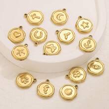 5 Stücke Edelstahl Mode einfache Stern Mond Herz geformter Bienen Anhänger DIY Halskette Armband Schmuckherstellung Zubehör