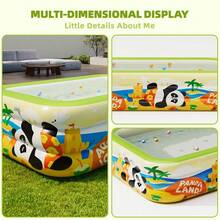 1 件套充气游泳池，超大可折叠便携式加厚 PVC 泳池，超大夏季泳池，适合炎热天气户外使用，沙滩必需品，沙滩配件，泳池浮板