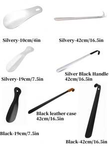 1个符合人体工学的不锈钢长柄鞋拔，适合老年人、残疾人士、孕妇使用，可用于卧室、客厅、户外和浴室。 - 銀色 - 查看 8