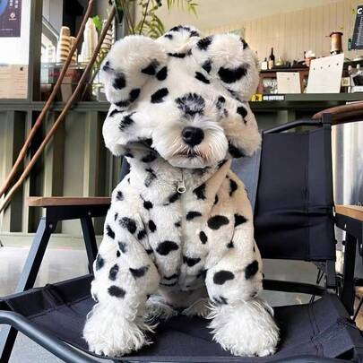 Thick Warm Pet Jacket, Tiger Spot Print, Non-Waterproof, Hand Wash, Zipper Closure, Suitable For Small To Large Dog Breeds