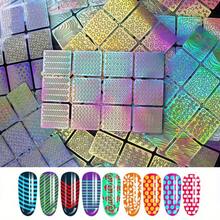 6 Sheets Nail Vinyl Stencils Nail Decoration Stickers Set Nail Stickers Tips Decals - Color - View 3