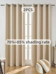 2pcs Blackout Curtains - Indoor Window Curtains With Grommets, Thermal/Noise Insulated/Privacy Protecting, Suitable For Bedroom, Living Room, Patio Doors