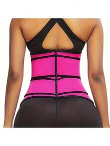 可调节压缩胸带、腰部训练塑身器、健身腰部支撑带 - 男女适用 - 玫紅色 - 查看 3
