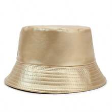 女士 PU 皮革渔夫帽，复古小檐帽，春秋通用