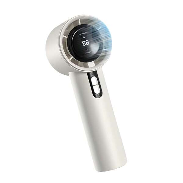 Portable Handheld Turbo Fan - 100 Speeds Adjustable USB Rechargeable Mini Cooling Fan W Digital Display, 3000mAh Battery Operated For Travel Camping Outdoor
