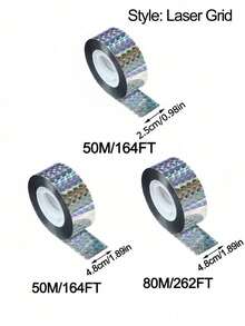 1 Roll Reflective Bird Repellent Tape, Colorful Reflective Bird Deterrent Tape, Effective Reflective Material For Driving Away Birds, Suitable For Outdoor Trees, Orchards, Gardens, Yards, Balconies And Other Locations - Multicolor - View 8