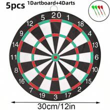 Dart Board Set, 4/6 Soft Tip Darts, Hangable - Dart Game Set, Indoor/Outdoor Relaxation Activities, Ideal For Competition And Gaming, Games For Family And Friends, Relieves Eye Strain