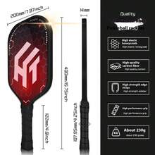 HTPICK T300 Cold Pressed Carbon Fiber Pickleball Racket, Beginner Training & Competition Version - Multicolor - View 2