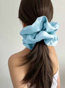 1 Stück extra große, flauschige und elastische, weiche, satinähnliche, luxuriöse, lässige, bequeme, vielseitige Scrunchie für Frauen, Haargummi, Haaraccessoire, Haaraccessoires, Scrunchie Haargummis