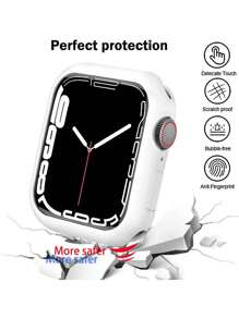 1 Peça Capa de Relógio de Silicone Macia Branca para Homens e Mulheres, Estilo Casual da Moda, Vazada Anti-Queda, para Caso 38/40/41/42/44/45/46/49mm, para Series Ultra/SE/10/9/8/7/6/5/4/3/2/1, Acessórios de Capa de Relógio Inteligente